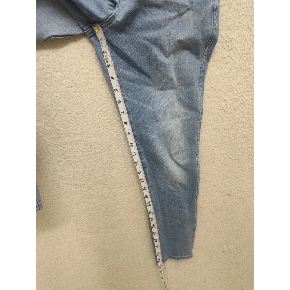 Madewell Women Jeans 33x26 Blue Cotton Blend High Rise Straight Leg Regular Fit